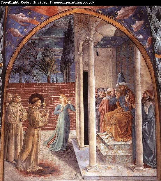 GOZZOLI, Benozzo Scenes from the Life of St Francis (Scene 10, north wall) dry